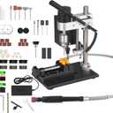 Mini Drill Press, Electric Portable Benchtop Drill Press with Flexible Shaft, Vise, Combo Drills Bit Set, 7-Speed CNC 795 Motor, JTO Chuck for Precision Jewelry Woodworking Metalwork Crafts