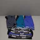 Hanes Boys' Moves Underwear Anti Chafe Boxer Briefs, 6-Pack (Large, Black/Blue- Long Leg)