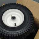 2 PCS New Air Filled Lawn Mower Tires on Wheel 13x5.00-6", 3" Centered Hub, 3/4" Greased Bushing Turf Tire Pneumatic 4Pr with Tube for Garden Mowers Tractors 135006