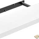 QEEIG Floating Shelf for Wall Bathroom Shelves Bedroom Kitchen Living Room Farmhouse Small Book Shelf 16 inch Set of 1, White (015-W1)