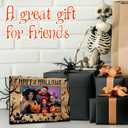 Happy Halloween Photo Frame - Wooden Photo Frame, Can Hold 4" x 6" Photos, Castle Cemetery Horror Atmosphere Theme Decorations, For Photo Display, Home, Office Decoration or As Gift - A02
