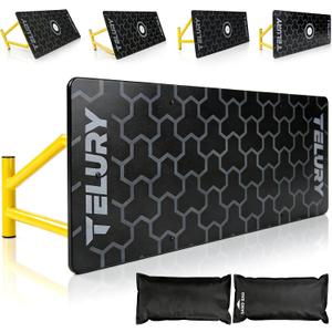 4-Angle Soccer Rebounder Board, Portable Soccer Rebound Wall for Passing, First Touch & Shooting Training, Heavy Duty HDPE Kick Back Trainer