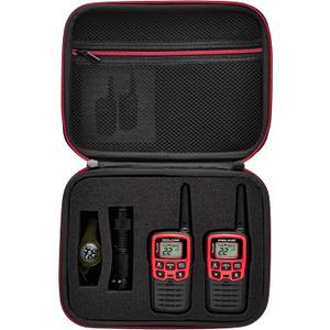 Midland-EX37VP, E+Ready Emergency Two-Way Radio Kit-Pair of T31VP FRS Two-Way Radios, 9 LED Flashlight, Whistle With Compass and Temperature Gauge, In SoftShell Carrying Case (Pair Pack)