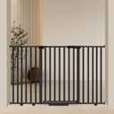 Extra Wide Baby Gate Fits 30-63 Inch Wide Opening, Toddler Pet Gate for Stairs Doorways Hallways Indoor, Walk Thru Large Long Dog Gates Pressure Mounted White