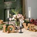 Black Taper Candle Holder Set with Glass Hurricane  Modern Candlestick Holders for Dining Room, Premium Gift Set for Wedding, Fall Centerpieces for Tables, Warmly Gift for Home Decor, Christmas Decor