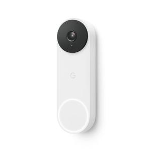 Google Nest Doorbell (Wired, 2nd Gen) - Wired Video Doorbell Camera - Doorbell Security Camera - Snow (1 Count (Pack of 1))