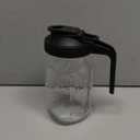 Mason Jar Pitcher, 64 OZ 2 Pack Glass Pitcher with Lid Double Leak-proof with Handle Water Jug Wide Mouth Breast Milk Pitcher Fridge Container for Water, Juice, Iced Coffee, Tea, Juice - Black+Grey