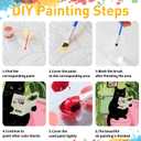 Mandun 2 Pack Paint by Numbers Kit for Adults, Cat Giaffe Paint by Numbers for Adults, DIY Adult Painting by Numbers Beginners on Canvas Acrylic for Home Wall Art Decor 12x16Inch (Rolled Package)