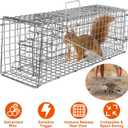 Humane Live Animal Cage Trap, 23.3x7.2x7.7 Inch Collapsible Live Animal Cage Trap Rabbits, Stray Cats, Raccoon, Mole, Squirrels Outdoor Small Animal Trap, Humane Catch & Release