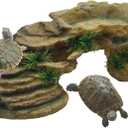 kathson Turtle Basking Platform,Tortoise Resin Climbing Rock Rectangular Resting Terrace Tank Accessories,Reptiles Dock Hide Cave Habitat Decoration for Bearded Dragon Lizard Geckos Spiders (3 PCS)