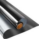 KESPEN Window Film One Way Daytime Privacy Static Cling Sun Blocking Anti UV Reflective Window Tint for Home and Office, Black-Silver, 23.6 Inch X 13.1 Feet