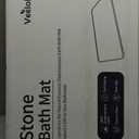 Stone Bath Mat Diatomaceous Earth Shower Mat Non-Slip Super Absorbent Diatomite Stone Bath Mats for Bathroom Floor Quick Drying Natural Easy to Clean(23.6''15.4" White)