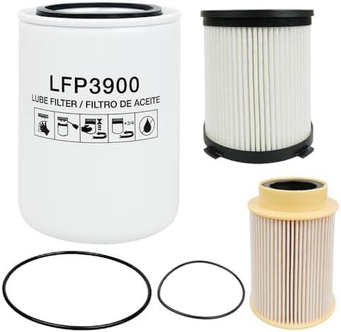 Fuel Filter Water Separator and Oil Filter Kit Fit Compatible with Nissan Titan XD 2016 2017 2018 2019 5.0L V8 Cummins Diesel Engine Replace for 16403-EZ41A 16403-EZ40A FS53029NN LFP3900