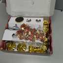 Kithouse Set of 12 Flameless Candles-Window Candles-LED Battery Operated Candles,with 24 AA Batteries,10-Key Remote and Daily Timer,Window Suction Cups,Gold Removable Holders,Christmas Bow