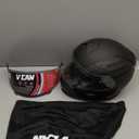 VCAN Bluetooth Integrated Full Face Motorcycle Helmet with Dual Visor (Medium, Flat Black Flag)