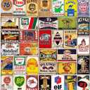Reproduced Vintage Tin Sign Pack, Gas Oil Retro Advert Antique Metal Signs for Garage Man Cave Bar Kitchen, Nostalgic Car Decor, 8x12 Inch (31 Pieces B)