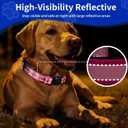 AirTag Dog Collar, IP68 Waterproof Air Tag Dog Collar Holder, Reflective, Ultra-Durable, Comfortable Padded, Heavy Duty Dog Collars for Small Medium Large Dogs-Pink-S