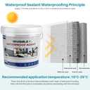 Waterproof Sealant 175oz, Clear Water-Based Water Proof Sealant Stop Leaks