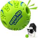 Spiky Interactive Dog Toys Ball, Shaking with Gibbering Sound, for Training, Teeth Cleaning & Herding, Wave, L, 3.94 in (10 cm)