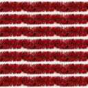 100 Feet Red Tinsel Garland Christmas Foil Tinsel Garland Decoration Metallic Banner Wall Hanging Streamers for Christmas Tree Birthday Party Decorations (3.54" x 100', Red)