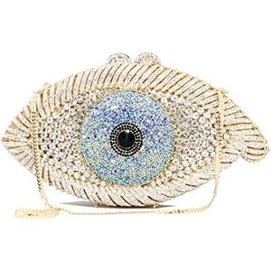 Diamond Purse Designer Evil Eye Bags Bridal Wedding Evening Bag For Women Black Rhinestone Prom Crystal Clutch