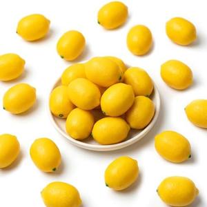 BigOtters 10PCS Small Artificial Lemons, Faux Yellow Lemons 2.7 x 1.8 Inch for Fake Fruit Bowl Lemonade Party Summer Decor Photo Props