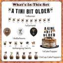 2 x Espresso Martini Bow Birthday Party Decorations, A Tini Bit Older Espresso Banner, Cake Topper, Olive Espresso Balloons, Satin Ribbon Bow Decor for Martini Themed Party, Martini Bachelorette Party