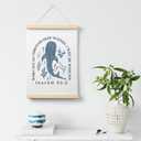 PaJiaNi Whale Shark Christian Nursery Wall Art Decor for Boys Room, Ocean Whale Scripture Bible Wall Art, Christian Decor Poster for Nursery Kids Room Classroom,12x16 Inch