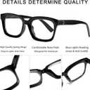 Reading Glasses for Women, Blue Light Blocking stylish high end Oversized Square Computer Readers Spring HingeBlack+Pink+Brown+1.5