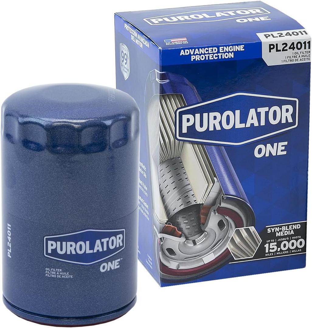 Purolator PL24011 PurolatorONE Advanced Engine Protection Spin On Oil Filter Compatible With Chevrolet K1500, K2500, S10, Blazer, C1500, Tahoe, Astro, Corvette, GMC K1500, Sonoma, Yukon and Jimmy