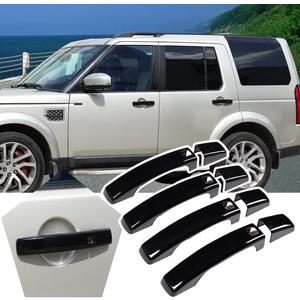 Gloss Black Door Handle Cover Trim for Land Rover Range Rover Sport 2010-2013 / Discovery 4 LR4 2009-2016 with 4 Smart Keyhole