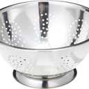 EXCELSTEEL Heavy Duty Stainless Steel Colander 5 Qt | Easy Grip Handles | Self-Draining Base | Mirror Polished | Dishwasher Safe | Pack of 1