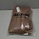 Deconovo Back Tab and Rod Pocket Blackout Curtains, Thermal Insulated Window Curtain Set - Blackout Panels for Bedroom, 52x63 Inch, Brown, 2 Panels