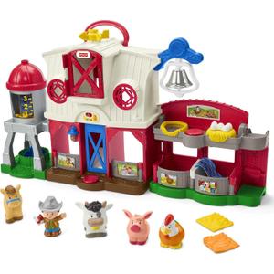 Fisher-Price Little People Caring for Animals Farm Electronic Interactive playset with Smart Stages Learning Songs for Toddlers Ages 1 and up