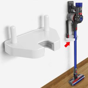 Universal Vacuum Wall Mount Bracket Compatible with Dyson V8, V7, V6 and Other Brands (4.2-4.96 Inch Handheld) - White Plastic Mounting Bracket
