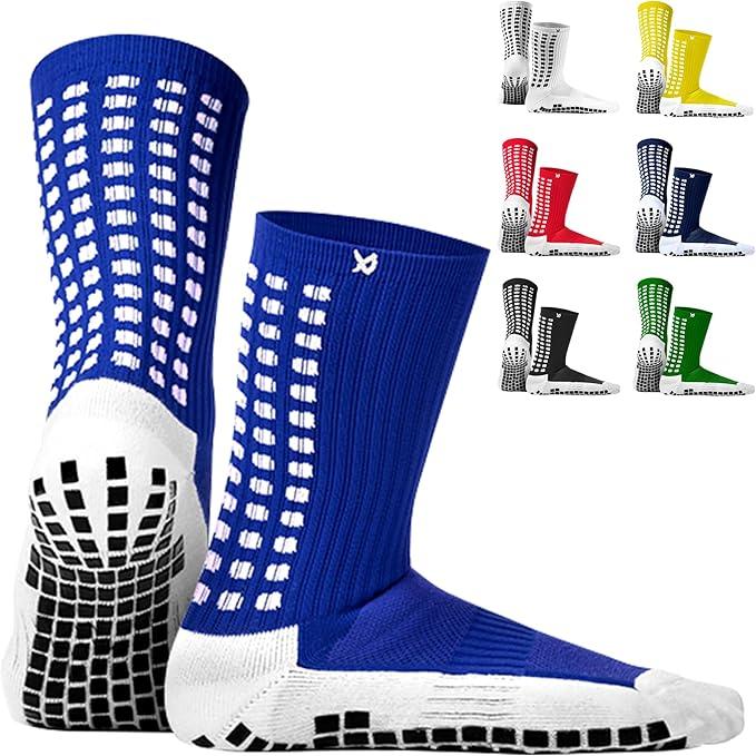 Lux Dual Grip Socks - Soccer Grip Socks for Men and Women. GripArray Performance & Comfort Large