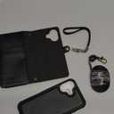 TUCCH Crossbody Detachable Wallet Case for iPhone 17 (6.3") 2025, 9 Card Slots RFID Blocking | Wireless Charging | Wrist Strap | Lanyard | Stand | Zipper Pocket | PU Leather Shockproof Cover | Black