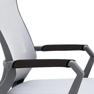 Ntomtuex Linen Office Chair Arm Covers Computer Chair Armrest Pads Covers Adjustable Desk Chair Arm Wheelchair Armrest Protector, Set of 2, Black (Linen-10"x13")