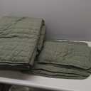 King Size Quilt Bedding Sets with 2 Pillow Shams, Lightweight Soft Bedspread Coverlet, Quilted Blanket Thin Comforter Bed Cover for All Season, 3 Pieces, 104x90 inches, Moss Green