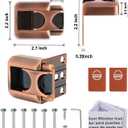 Home Security Door Lock with 8 Screws, Childproof Door Reinforcement Lock, Withstand 800 lbs for Inward Swinging Door,Night Lock to Defend Your Home (Copper)