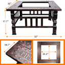 Fire Pit Tabletop for Solo Stove Bonfire & Ranger | 32" Powder-Coated Steel Surround | Heat-Resistant Outdoor Fire Pit Table