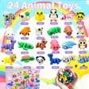 Christmas Advent Calendar 2025 for Kids 24 Day Holiday Countdown with 3D Printed Animals Educational STEM Toys, Christmas Decorations & Party Favors Gift Set