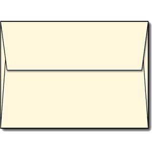 Cream A7 (5 1/4" x 7 1/4") Square Flap Envelopes - 50 Envelopes - Desktop Publishing Supplies Brand Envelopes