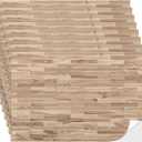 Flutesan 12 Pcs Miniature Dollhouse Wallpaper and Flooring Peel and Stick Mini DIY Self Adhesive Dollhouse Accessories 8.27 x 11.69 Inch (Natural Style)