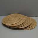 13 in Round Woven Placemats Plate Chargers Set of 10, Boho Farmhouse Rustic Woven Place Mats for Dining Table Decor, Rattan Wicker Table Mats Jute Braided Chargers for Dinner Plates (Natural Color)