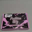 AISI HAIR Synthetic Wavy Curly Bob Wig with Bangs Cooper Blonde Short Wavy Hair for Women Synthetic Heat Resistant Bob Wigs