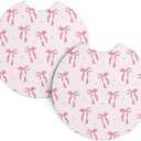 2 Pack Pink Bow Car Cup Coasters Holder 2.7" Cute Car Accessories Women Girl 