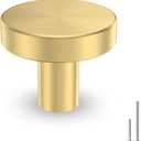 homdiy 20 Pack Gold Cabinet Knobs, Round Kitchen Drawer Knobs, Gold Knob for Cabinets, Metal Handles for Desk Drawers Cupboard
