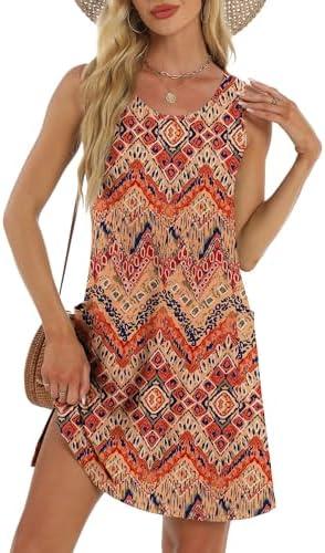 BKRIVE Coverup Summer Dresses for Women 2025 Eyelet Casual Loose Sleeveless Sundresses Tank Dresses with Pockets, Size XL