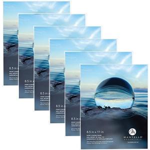 MANTELLO ESSENTIALS Front Loading Picture Frame Set - 6-Pack | 4x6, 5x7, 8x10, 8.5x11 (Clear, 8.5x11-6 Pack)